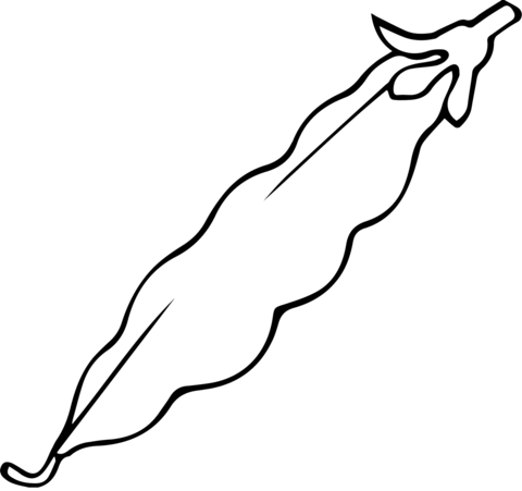 Pea Pod Coloring Page